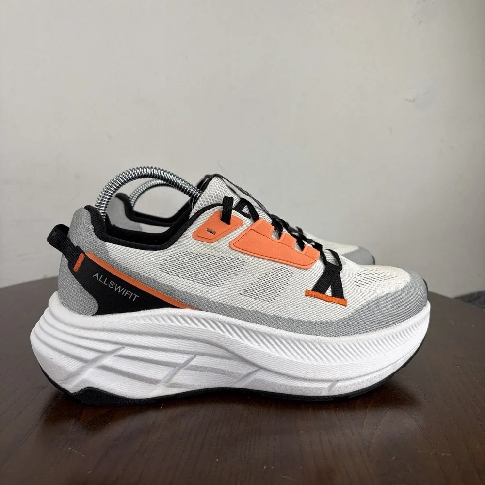AllSwifit Shoes Women's 6 White Orange Gray Athletic Running Lace Up Sneaker